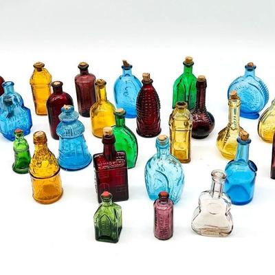 Wheaton NJ Vintage Miniature Colorful Apothecary Bottles
