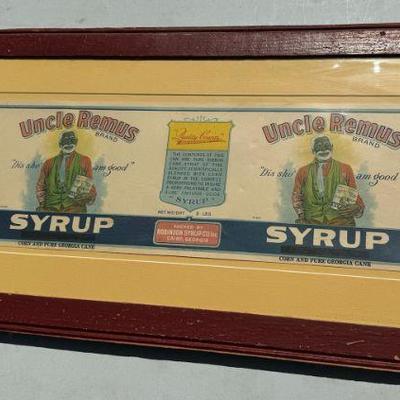 Professionally Framed Uncle Remus Syrup Ads
