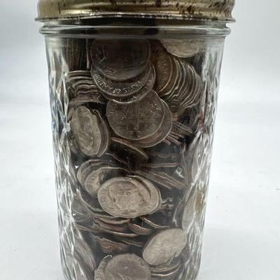 Unsearched Jar of Dimes
