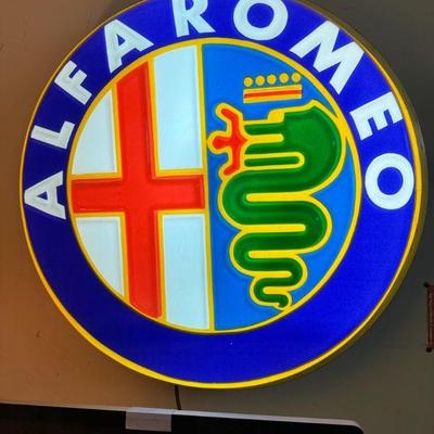3ft Alfaromeo Illuminated Sign
