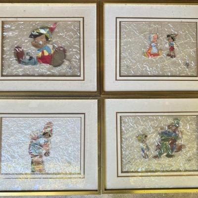 (4) Pinocchio Production Cels
