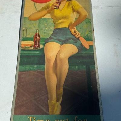 Cardboard Drink Coca Cola Sign
