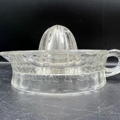 “Sunkist Oranges Lemons” Juicer Clear Glass
