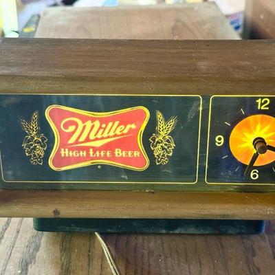 Vintage Miller High Life Beer Light Up Clock
