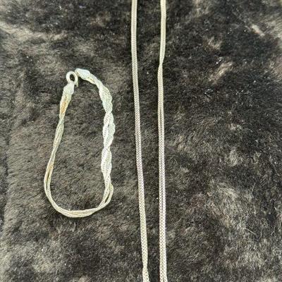 Sterling Silver Necklace & Bracelet
