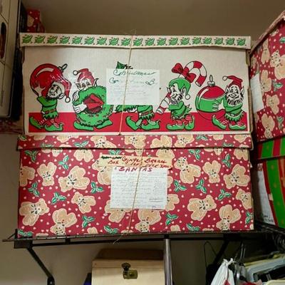 Unbelievable amount of Christmas Decorations, all VERY clean and neatly stored.  Don't miss box after box after dozens of...