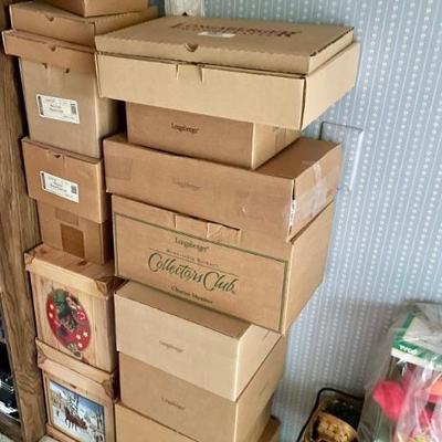 We have an enormous collection of Longaberger Baskets, well over 100! 