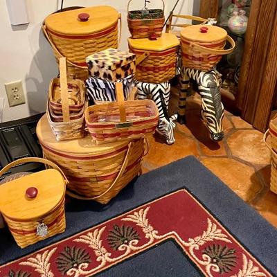We have an enormous collection of Longaberger Baskets, well over 100! 