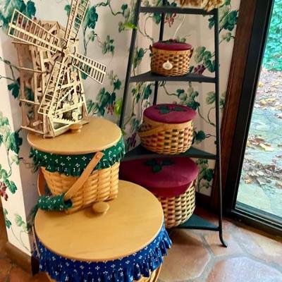 We have an enormous collection of Longaberger Baskets, well over 100! 
