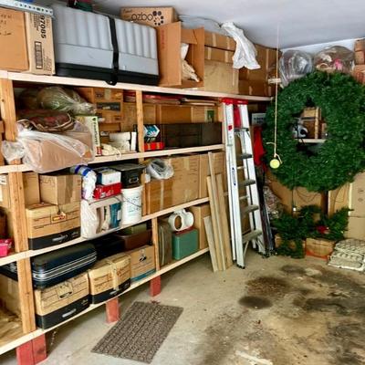 Unbelievable amount of Christmas Decorations, all VERY clean and neatly stored.  Don't miss box after box after dozens of...