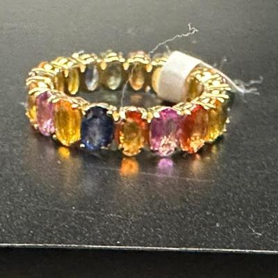 Sapphire and Diamond Ring on 14k gold setting