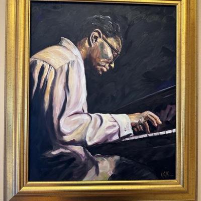 Mark Keller, "Piano Player"
Oil on canvas 24x20"