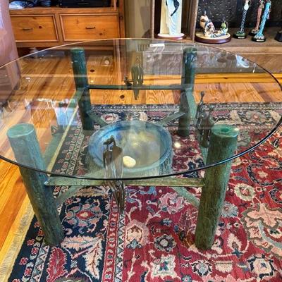 Ruth Bloch
Bronze and glass coffee table