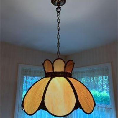 Mid Century Slag Glass Light Fixture .jpg