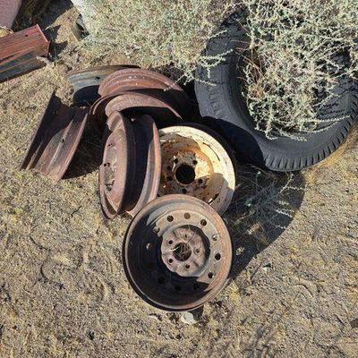 #3044 • (6) Assorted Wheels and (1) Cooper Road-Master Tire

