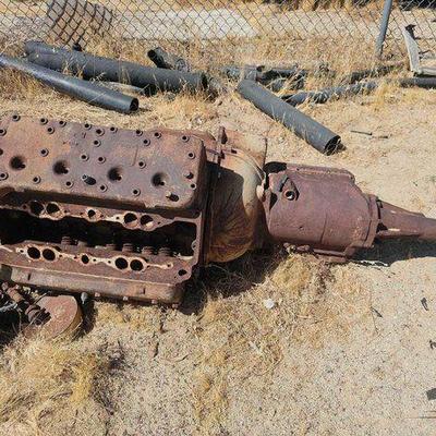 #3828 • Ford Flathead V8 with Transmission
