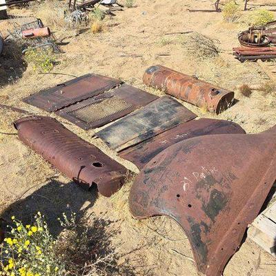 #2570 • 1931 Pontiac Front Hood Side Hood Gas Tank Fender and Gas Tank Floorboard
