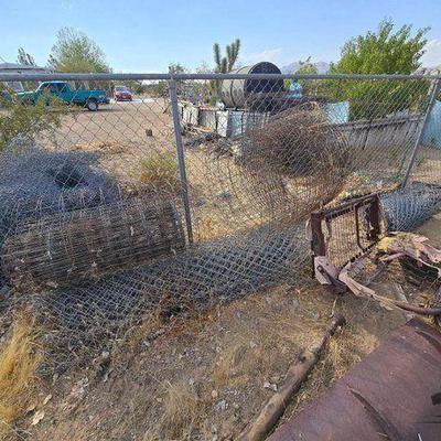 #3860 • Chain Link Fencing, Chicken Wire, and Bench Seat
