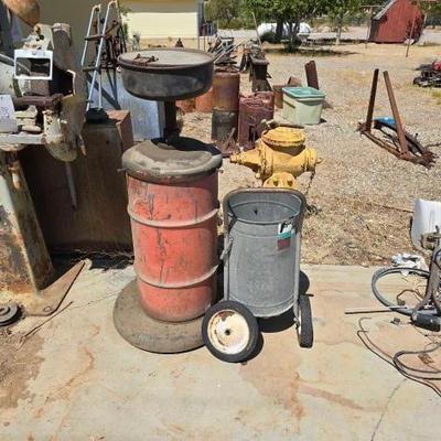 #1060 • Fluid Catch and Sand Blasting cylinder
