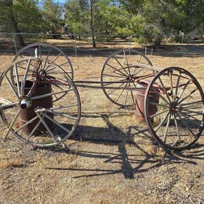 #116 • Wooden Horse Drawn Wagon Frame
