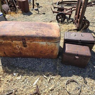 #1078 • 3 Metal Trunks
