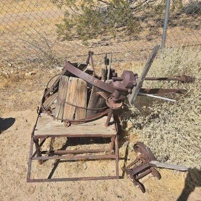 #528 • Rustic Farm Equipment Yard Art
