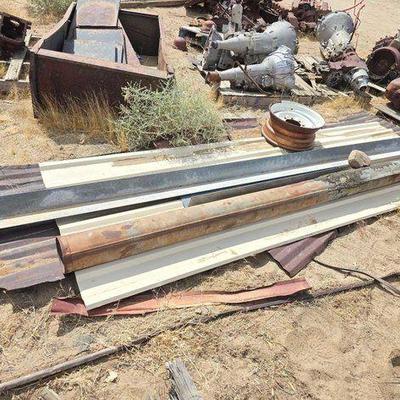 #2596 • Corrugated Sheet Metal Pipe and Wheel
