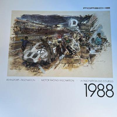 1988 Porsche 23” Art Calendar

