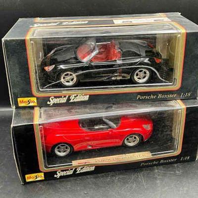 (2) Maisto Special Edition Porsche Boxsters 1:18 Scale
