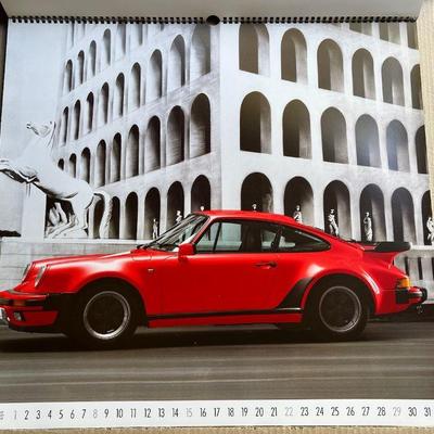 Porsche Large Format Showroom Calendar - The Red Year
