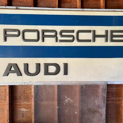 Classic Porsche Audi Auto Dealership Sign
