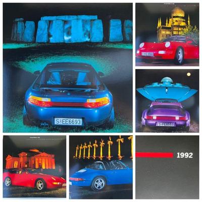 1992 Porsche Calendar with Frameable Large Format Photography
