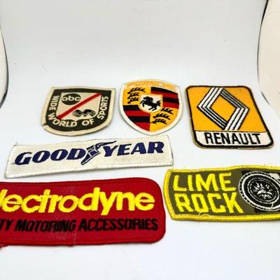 (6) Vintage Car Patches Feat. Porsche
