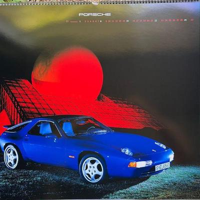 1992 Large Format Dealership Showroom Porsche Photo Calendar
