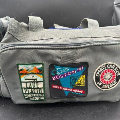 Duffel Bag With Car/Race Patches Feat. Porsche
