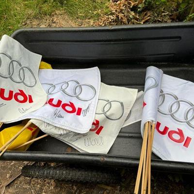 Signed Audi Race Flags
