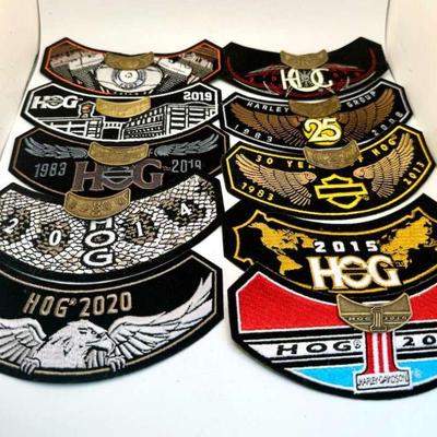 (10) Harley Davidson HOG Patches
