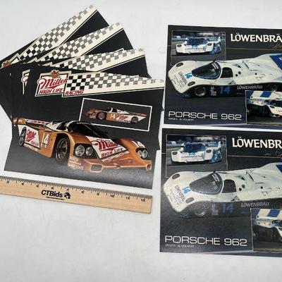 (6) Vintage Porsche Miller High Life Racing & Porsche 962 Lowenbrau
