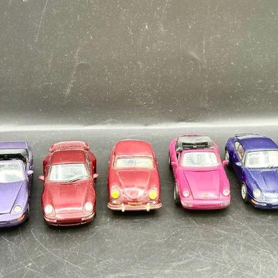 (5) Metal Porsche Toy Cars
