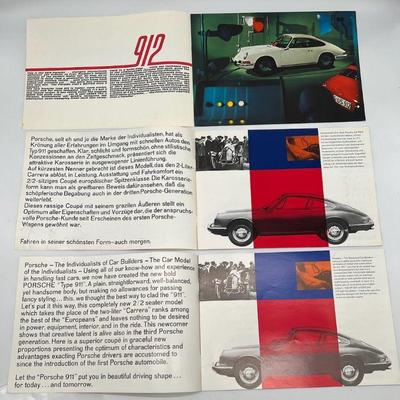 (3) Porsche 911 & 912 Dealership Promotional Advertisements 1963
