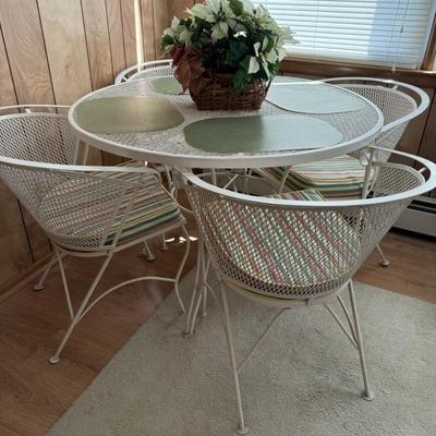 Wrought iron table and chairs
