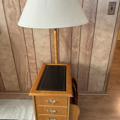 End table with lamp