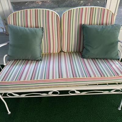Wrought iron loveseat