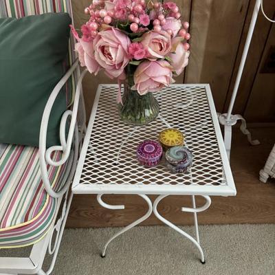 Wrought iron stack tables