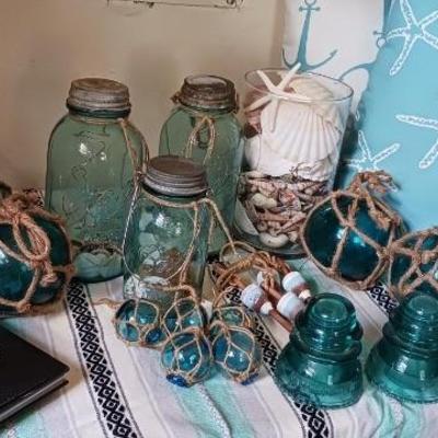Mason jars & insulators