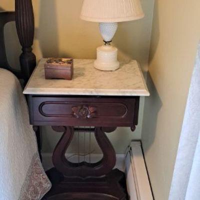 Marble Top Harp Table