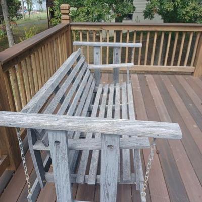 Outdoor rocking bench 