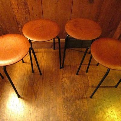 Set of 4 Danish Arne Jacobsen "Dot" stools
