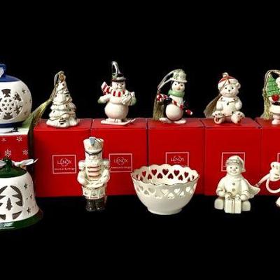 DEJE203 Lenox Collectible Ornaments & Landscapes Ornaments	Collection of Lenox ornaments, some come with their original boxes.2- 4pk...