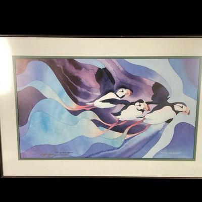 ROHU528 Signed “Comic Airstreams”, Dot Bardarson	Signed & numbered limited edition puffin print "Comic Airstreams"....